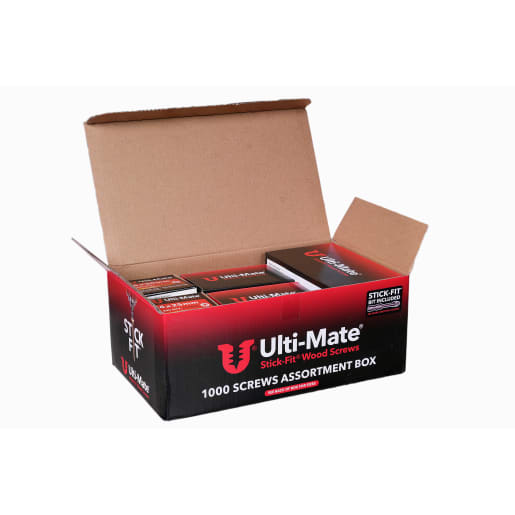 Ulti-Mate® ULTASS Assortment - 1000 pcs Stick-Fit® Woodscrews