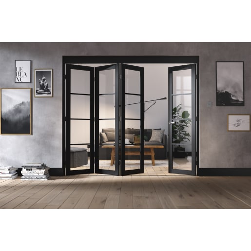 LPD Internal NuVu Roomfold 3+1 Unfinished Oak System 2078 x 2816 x 74mm
