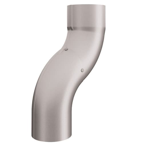 Lindab Rainline One-Piece Offset SOKN 75mm Silver Metallic