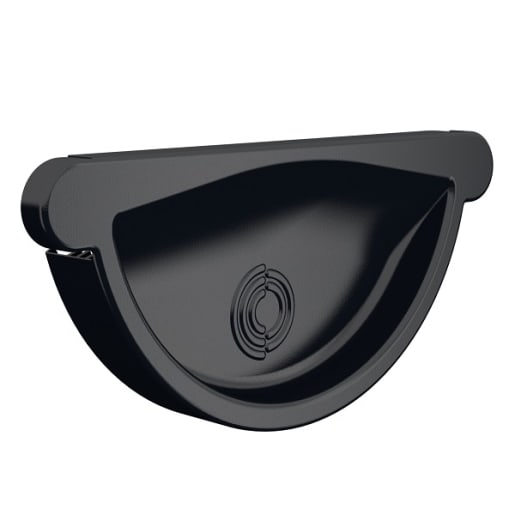 Lindab Rainline Self-Locking Stop End RG 100mm Black