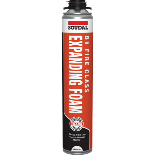 Soudal B1 Fire & Acoustic Expanding Foam - Gun Grade 750ml