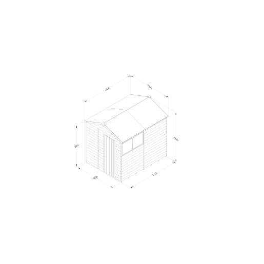 Forest Garden 4LIFE Apex Shed 6x8 Single Door 2 Window - Installed