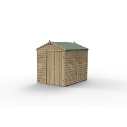 Forest Garden 4LIFE Apex Shed 6x8 Double Door No Window - Installed