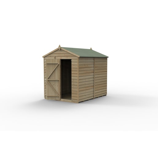 Forest Garden 4LIFE Apex Shed 6x8 Single Door No Window - Installed
