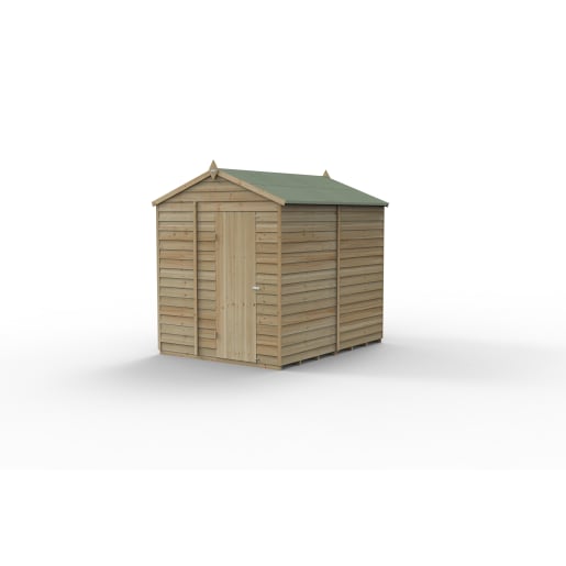 Forest Garden 4LIFE Apex Shed 6x8 Single Door No Window - Installed