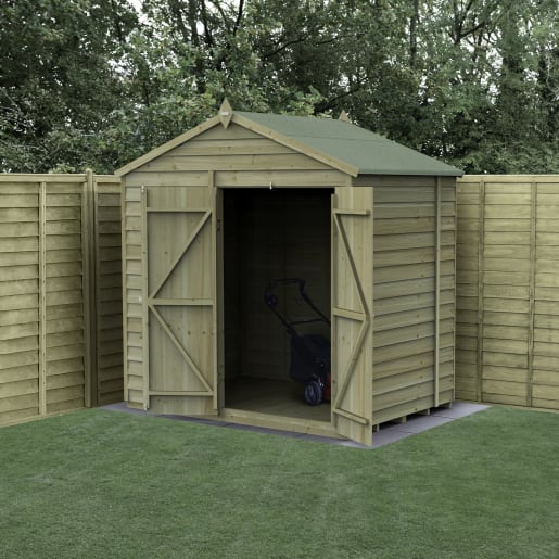 Forest Garden 4LIFE Apex Shed 7x5 Double Door No Window