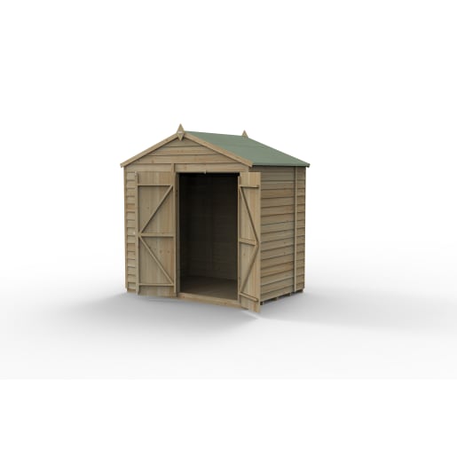 Forest Garden 4LIFE Apex Shed 7x5 Double Door No Window