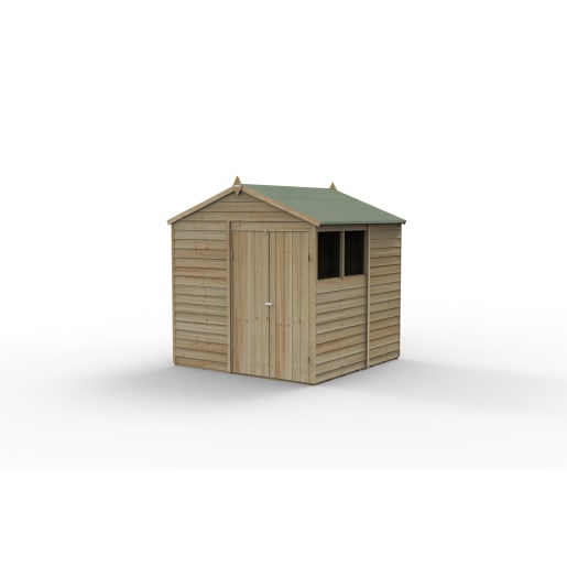 Forest Garden 4LIFE Apex Shed 7x7 Double Door 2 Window - Installed