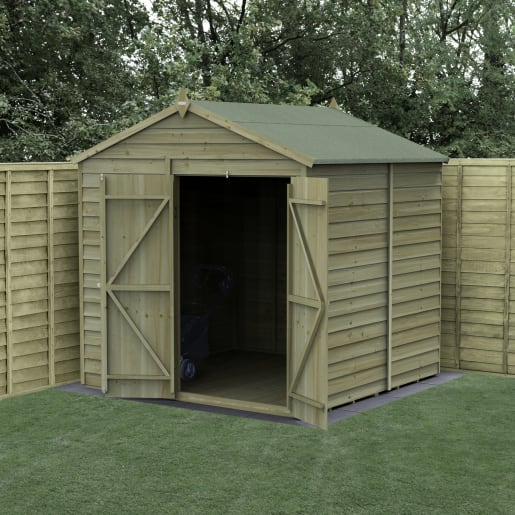 Forest Garden 4LIFE Apex Shed 7x7 Double Door No Window