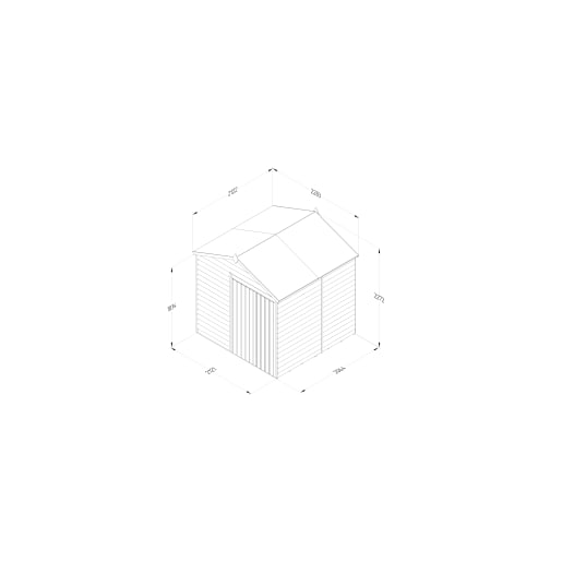 Forest Garden 4LIFE Apex Shed 7x7 Double Door No Window