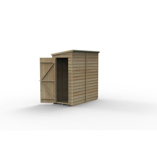 Forest Garden 4LIFE Pent Shed 6x3 Single Door No Windows - Installed