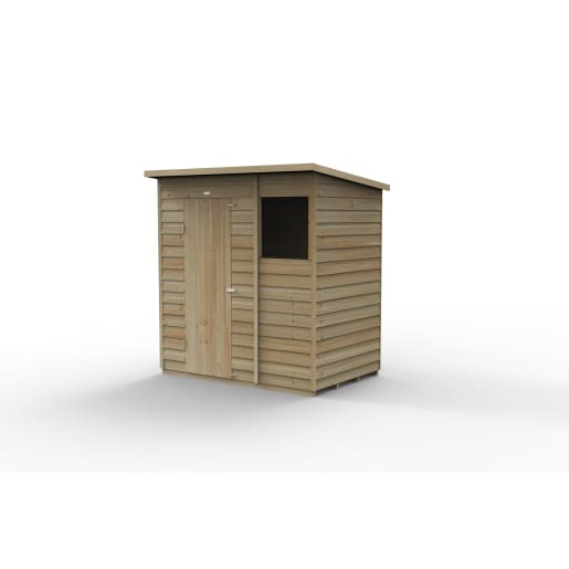 Forest Garden 4LIFE Pent Shed 6x4 Single Door 1 Window - Installed