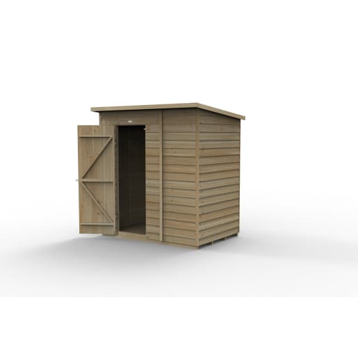 Forest Garden 4LIFE Pent Shed 6x4 Single Door No Windows