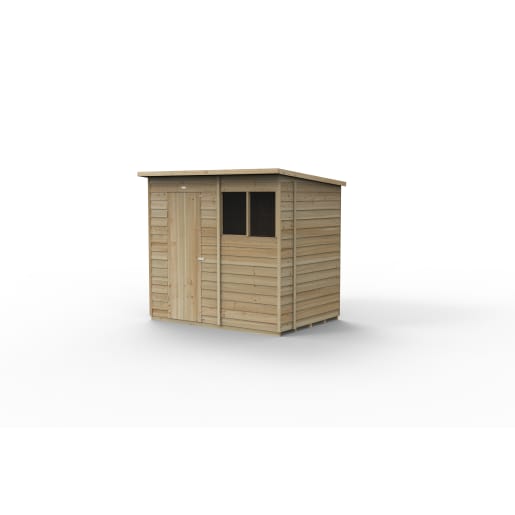 Forest Garden 4LIFE Pent Shed 7x5 Single Door 2 Windows - Installed