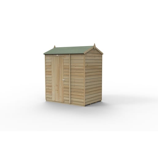 Forest Garden 4LIFE Reverse Apex Shed 6x4 Single Door No Windows