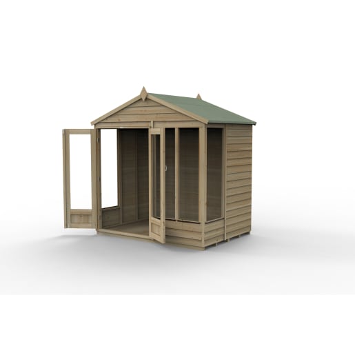 Forest Garden 4LIFE Apex Summerhouse 7x5 Double Door 4 Window