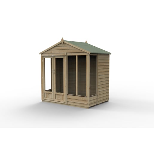 Forest Garden 4LIFE Apex Summerhouse 7x5 Double Door 4 Window