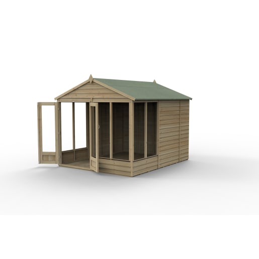 Forest Garden 4LIFE Apex Summerhouse 8x10 Double Door 6 Window