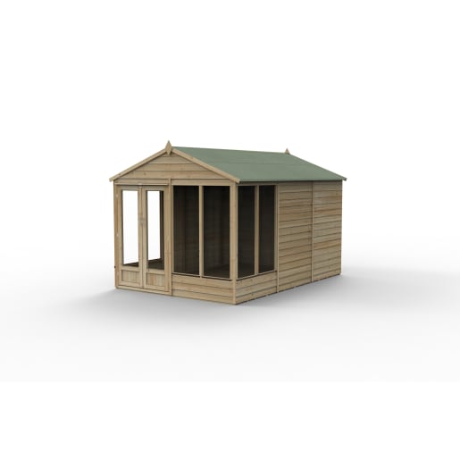 Forest Garden 4LIFE Apex Summerhouse 8x12 Double Door 6 Window