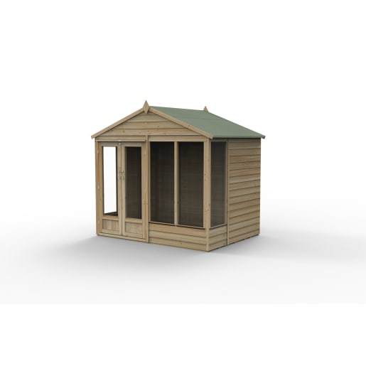 Forest Garden 4LIFE Apex Summerhouse 8x6 Double Door 4 Window