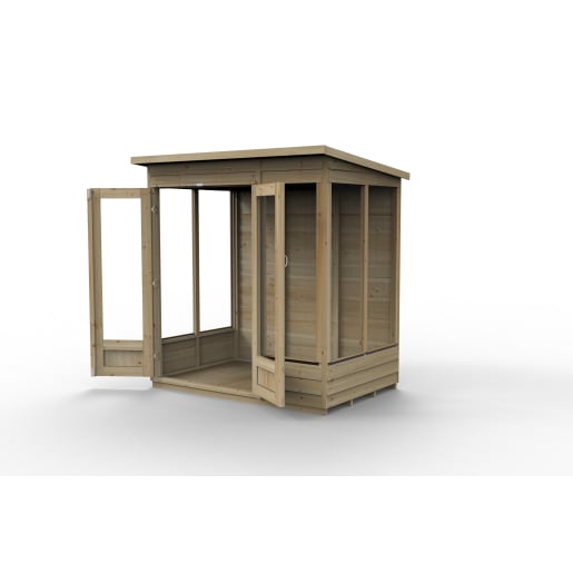 Forest Garden 4LIFE Pent Summerhouse 6x4 Double Door 5 Window