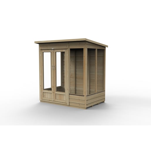 Forest Garden 4LIFE Pent Summerhouse 6x4 Double Door 5 Window