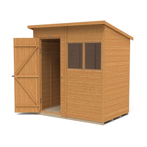 Forest Shiplap Dip Treated Pent Shed 6 x 4ft 