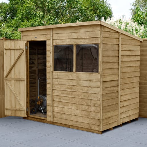 Forest Overlap Pressure Treated Pent Shed 7 x 5ft