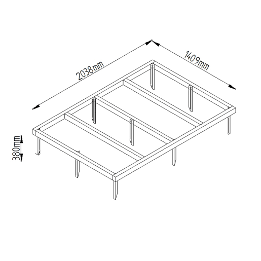 Forest Shed Base for 7 x 5ft Forest Tongue & Groove Sheds