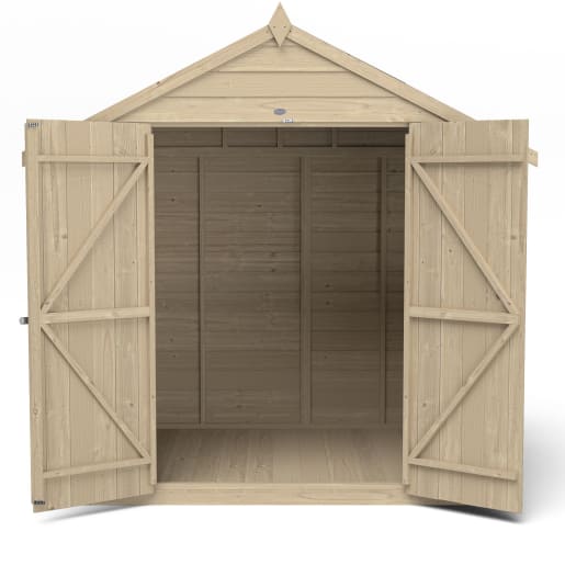 Forest Overlap Pressure Treated Apex Shed 7 x 5ft