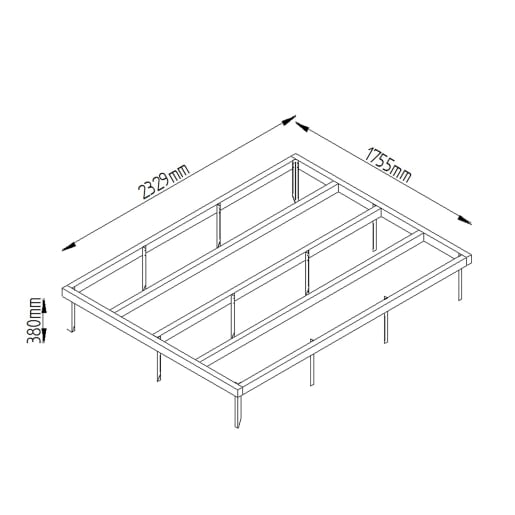 Forest Shed Base for Forest Tongue & Groove Sheds 8 x 6ft