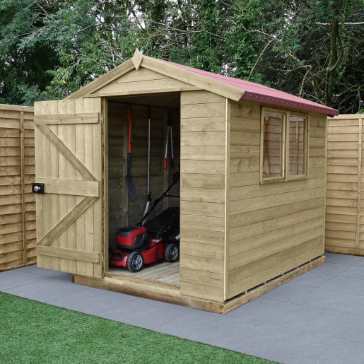 Forest Tongue & Groove Pressure Treated Apex Shed 8 x 6ft