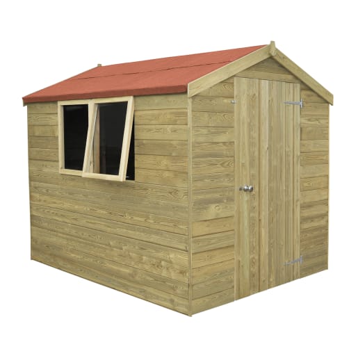 Forest Tongue & Groove Pressure Treated Apex Shed 8 x 6ft