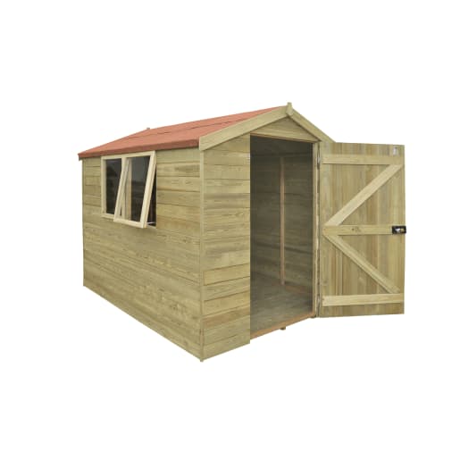 Forest Tongue & Groove Pressure Treated Apex Shed 8 x 6ft