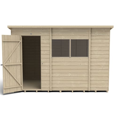 Forest Overlap Pressure Treated Pent Shed 10 x 6ft