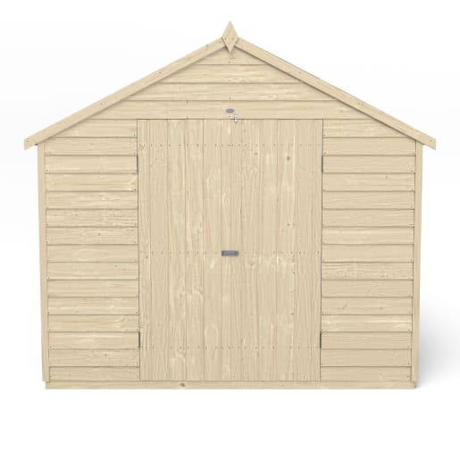 Forest Overlap Pressure Treated Double Door Apex Shed without Windows 10 x 8ft