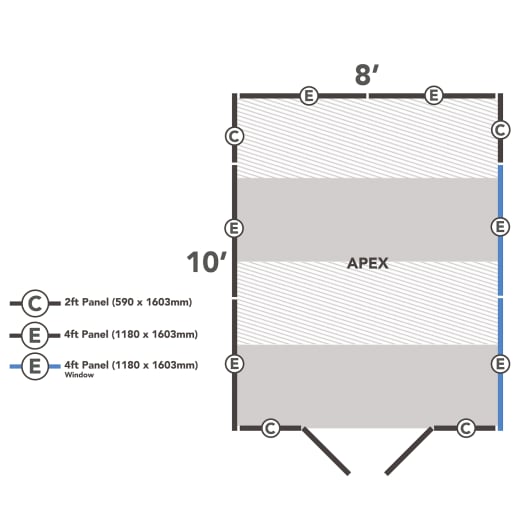 Forest Overlap Pressure Treated Double Door Apex Shed 10 x 8ft