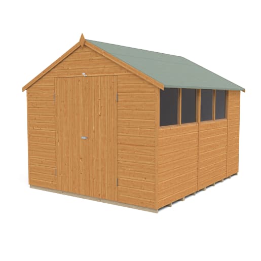 Forest Shiplap Dip Treated Double Door Apex Shed 10 x 8ft