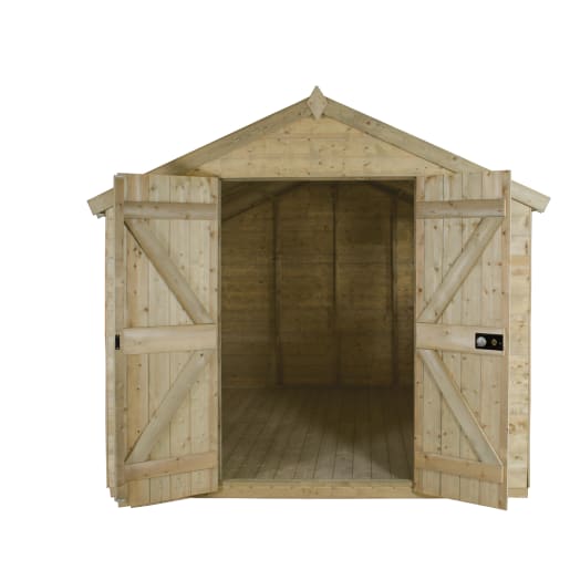 Forest Shiplap Pressure Treated Double Door Apex Shed 10 x 8ft