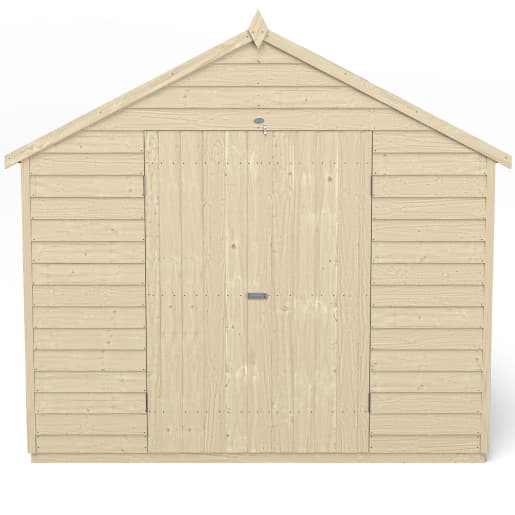 Forest Overlap Pressure Treated Double Door Apex Shed 12 x 8ft