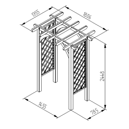 Forest Ultima Pergola Arch 2450 x 1820 x 1360mm