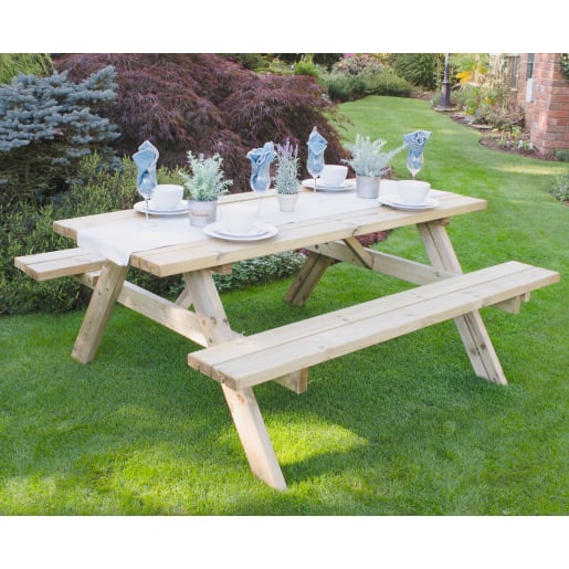 Forest Large Rectangular Picnic Table 770 x 1770 x 1530mm