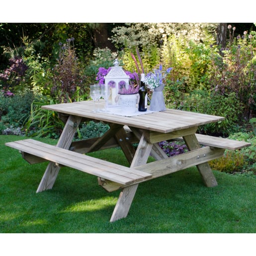 Forest Small Rectangular Picnic Table 700 x 1500 x 1500mm