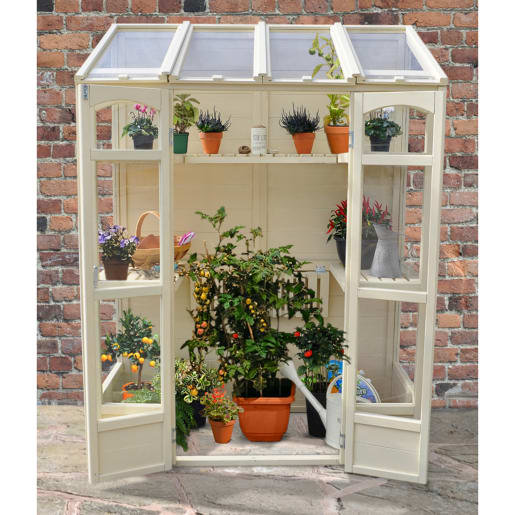 Forest Victorian Tall Wall Greenhouse with Auto Vent 1980 x 1470 x 740mm