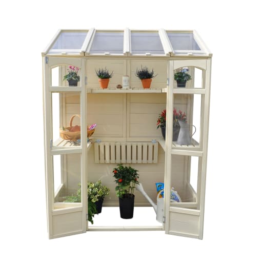 Forest Victorian Tall Wall Greenhouse with Auto Vent 1980 x 1470 x 740mm