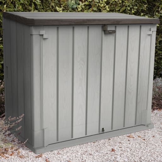 Forest Extra Large Garden Storage Unit / Bin Store 1200L Grey