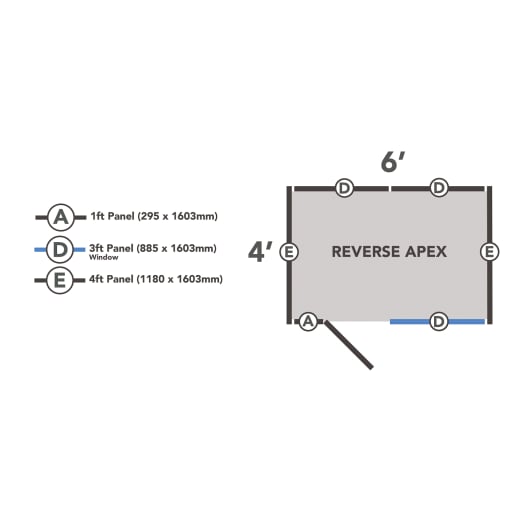 Forest Overlap Pressure Treated Reverse Apex Shed 6 x 4ft