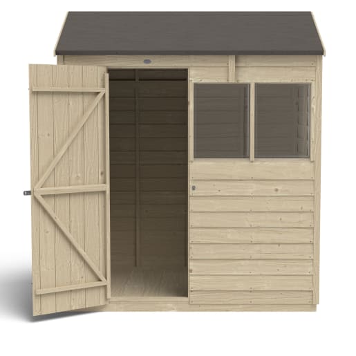 Forest Overlap Pressure Treated Reverse Apex Shed 6 x 4ft