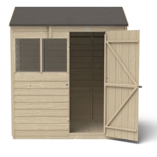 Forest Overlap Pressure Treated Reverse Apex Shed 6 x 4ft