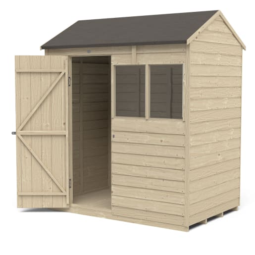 Forest Overlap Pressure Treated Reverse Apex Shed 6 x 4ft